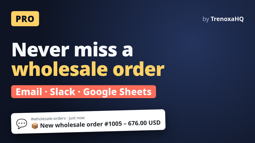 Wholesale Order Alert Pro, n8n template